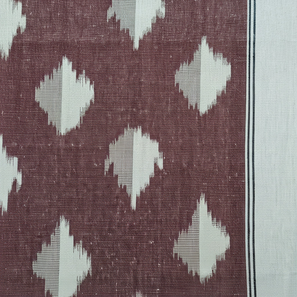 DARK BROWN POCHAMPALLY IKAT KING COTTON BEDSHEET SET