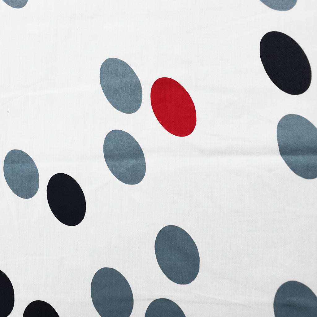 WHITE DOTS KING COTTON BEDSHEET SET