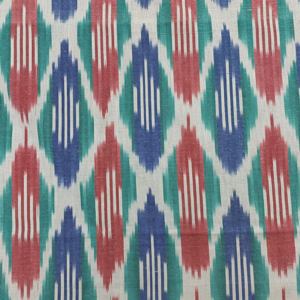 RED & BLUE POCHAMPALLY IKAT KING COTTON BEDSHEET SET