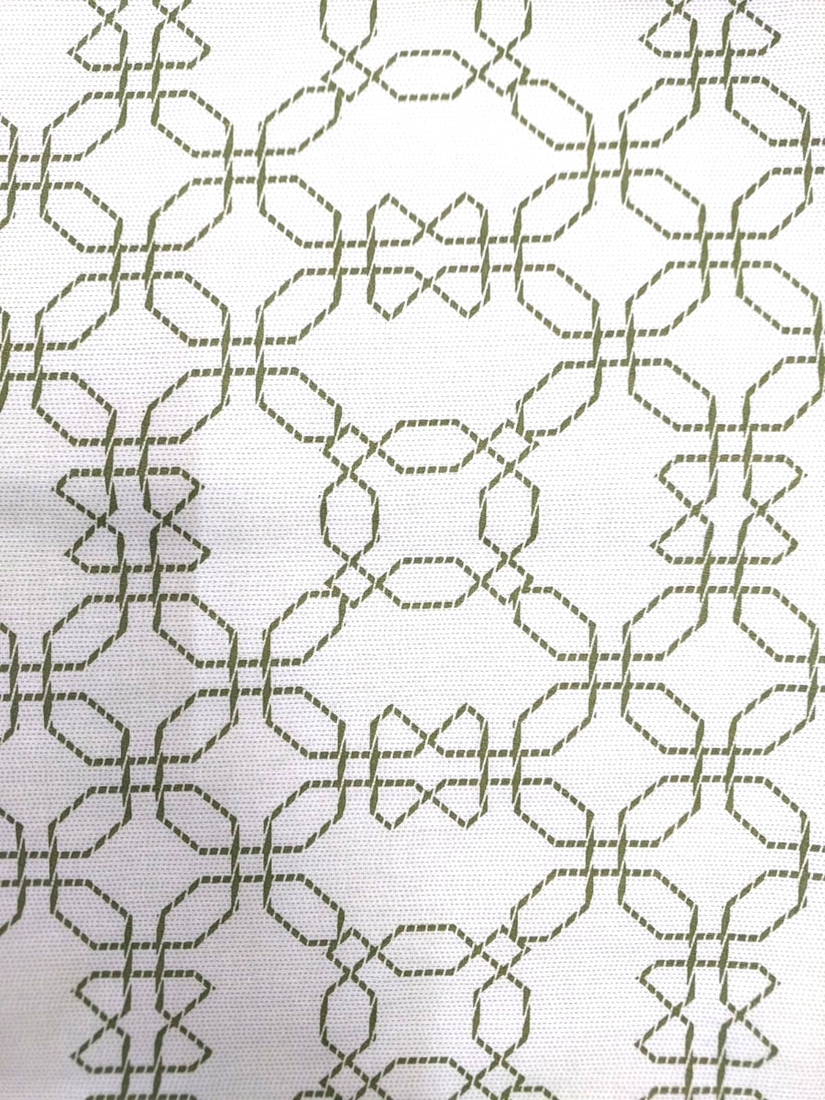 WHITE & GREEN GEOMETRICAL REVERSIBLE DOHAR
