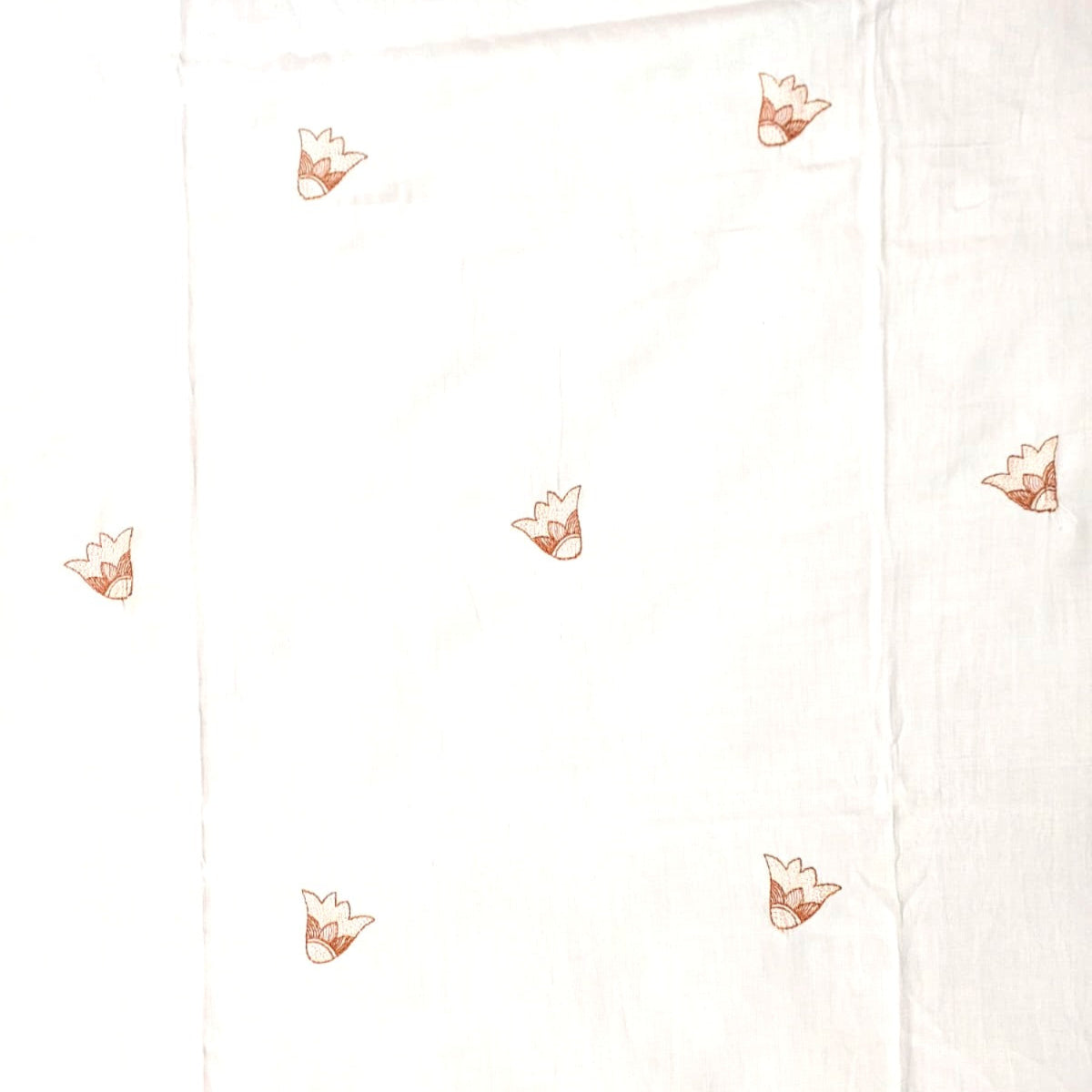 BRIGHT PEACH EMBROIDERED KING COTTON BEDSHEET SET