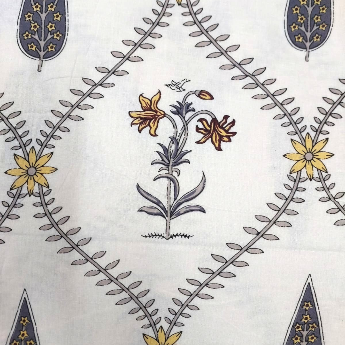 WHITE & GREY JAAL REVERSIBLE DOHAR ( SET OF 2 )