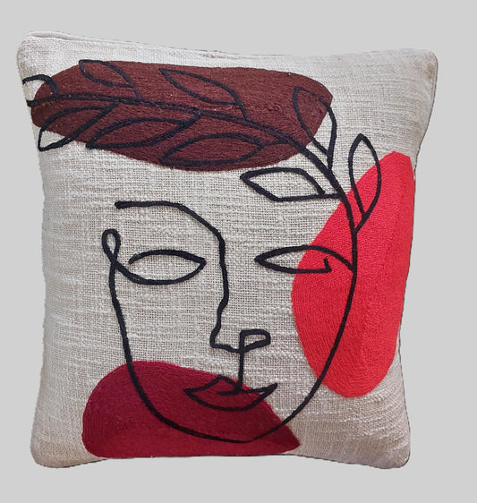 ABSTRACT EMBROIDERED CUSHION COVERS ( SET OF 2 )