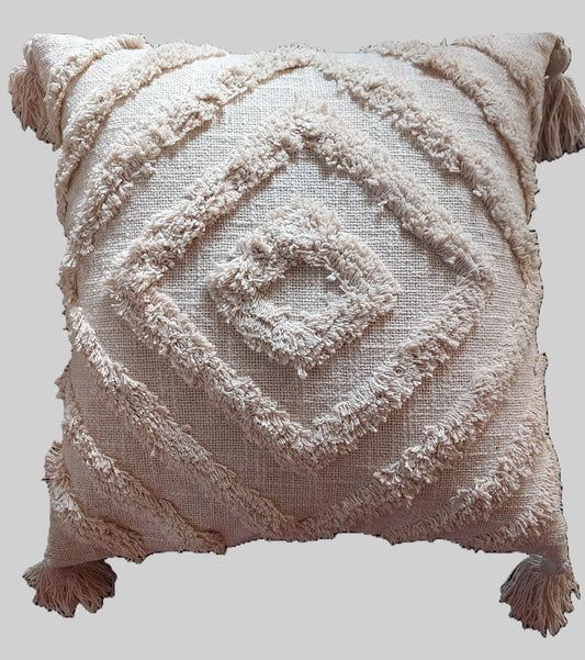 IVORY TUFTED CUSHION COVERS ( SET OF 2 )