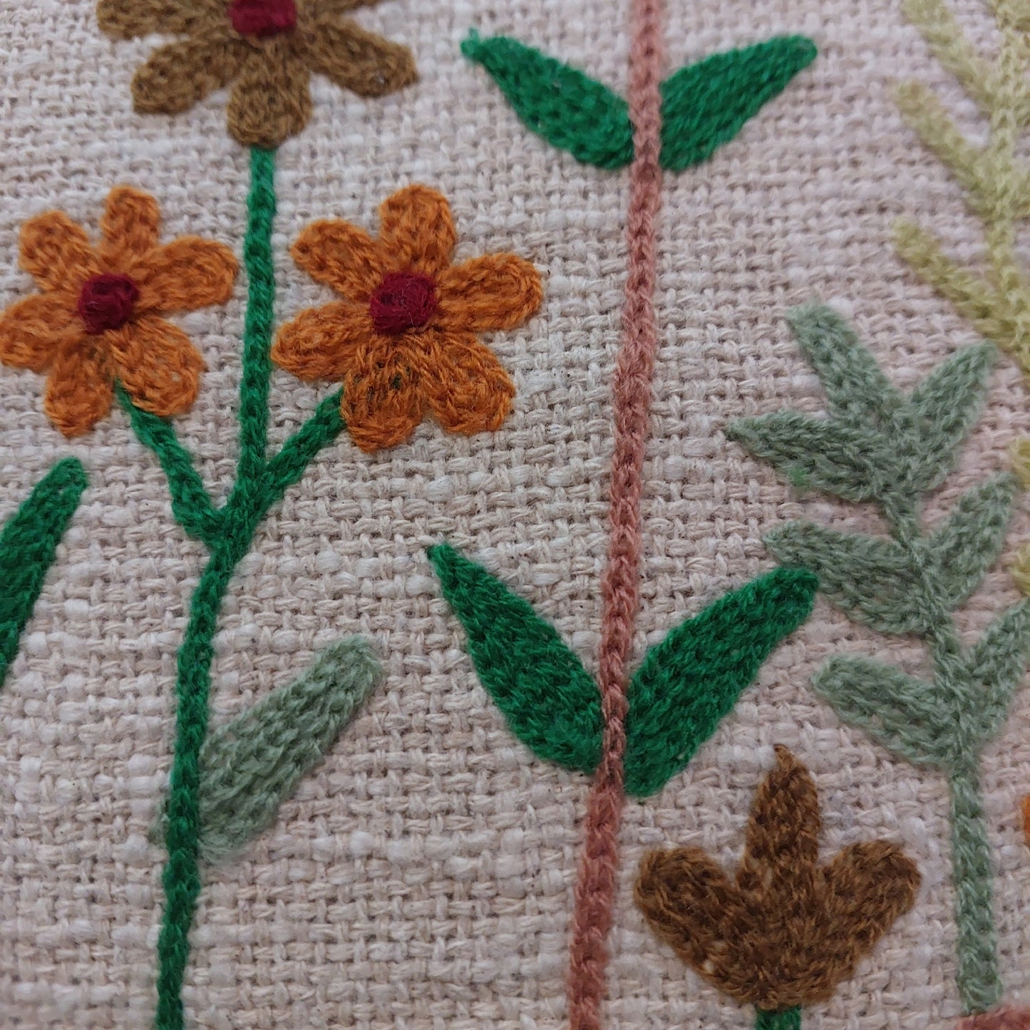 EMBROIDERED - FLORAL CUSHION COVERS ( SET OF 2 )