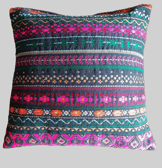 BLACK & PINK CUSHION COVERS ( SET OF 2 )