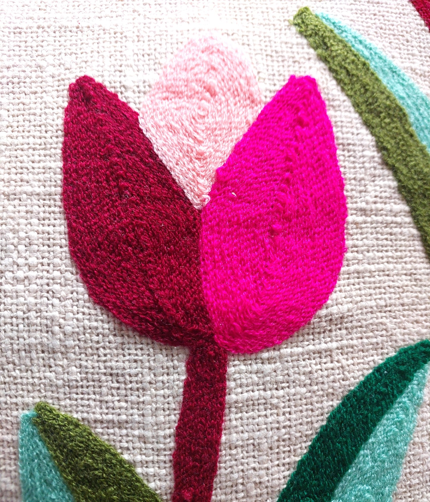 EMBROIDERED - FLORAL CUSHION COVERS ( SET OF 2 )