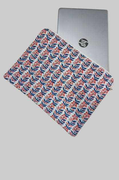 RED & BLUE FLORAL LAPTOP SLEEVE