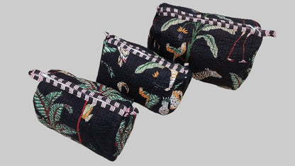 BLACK POUCHES ( SET OF 3 )