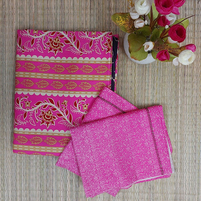 PINK & BLACK ARTISTIC COTTON KING BEDSHEET