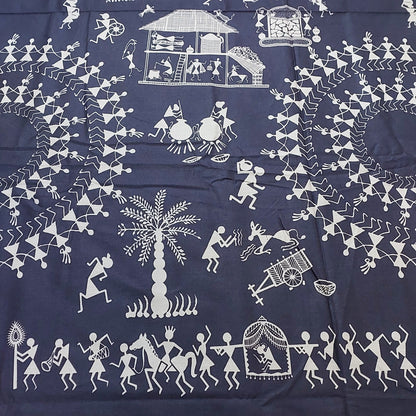 PINK & BLACK ARTISTIC COTTON KING BEDSHEET
