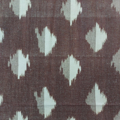 DARK BROWN POCHAMPALLY IKAT COTTON KING BEDSHEET