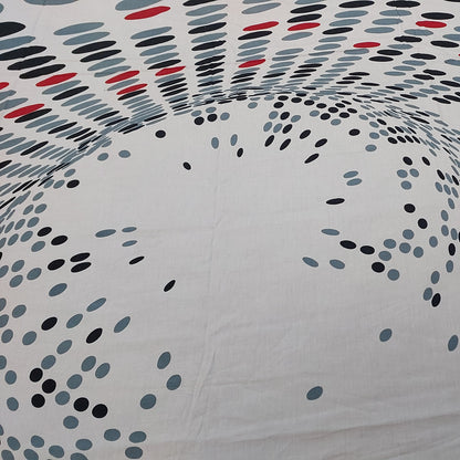 WHITE DOTS COTTON KING BEDSHEET