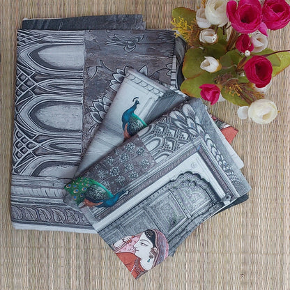 PEACOCK DIGITAL PRINTED COTTON KING BEDSHEET