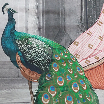 PEACOCK DIGITAL PRINTED COTTON KING BEDSHEET