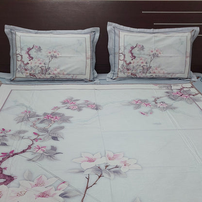 FLORAL DIGITAL PRINTED COTTON KING BEDSHEET