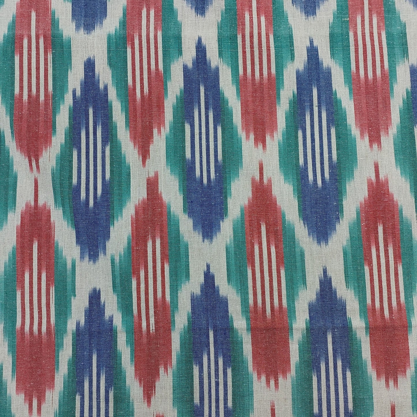 RED & BLUE POCHAMPALLY IKAT COTTON QUEEN BEDSHEET