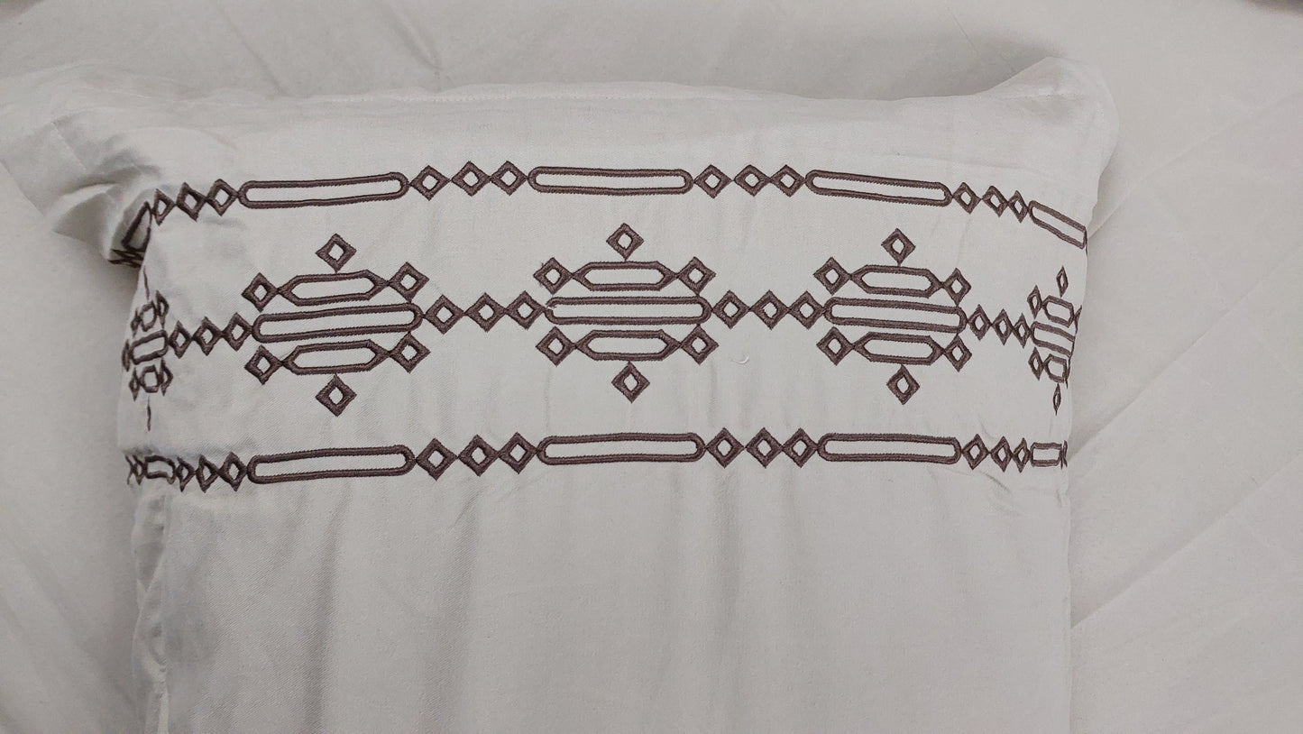 CREAM DAC SOUL COTTON EMBROIDERED KING BEDSHEET