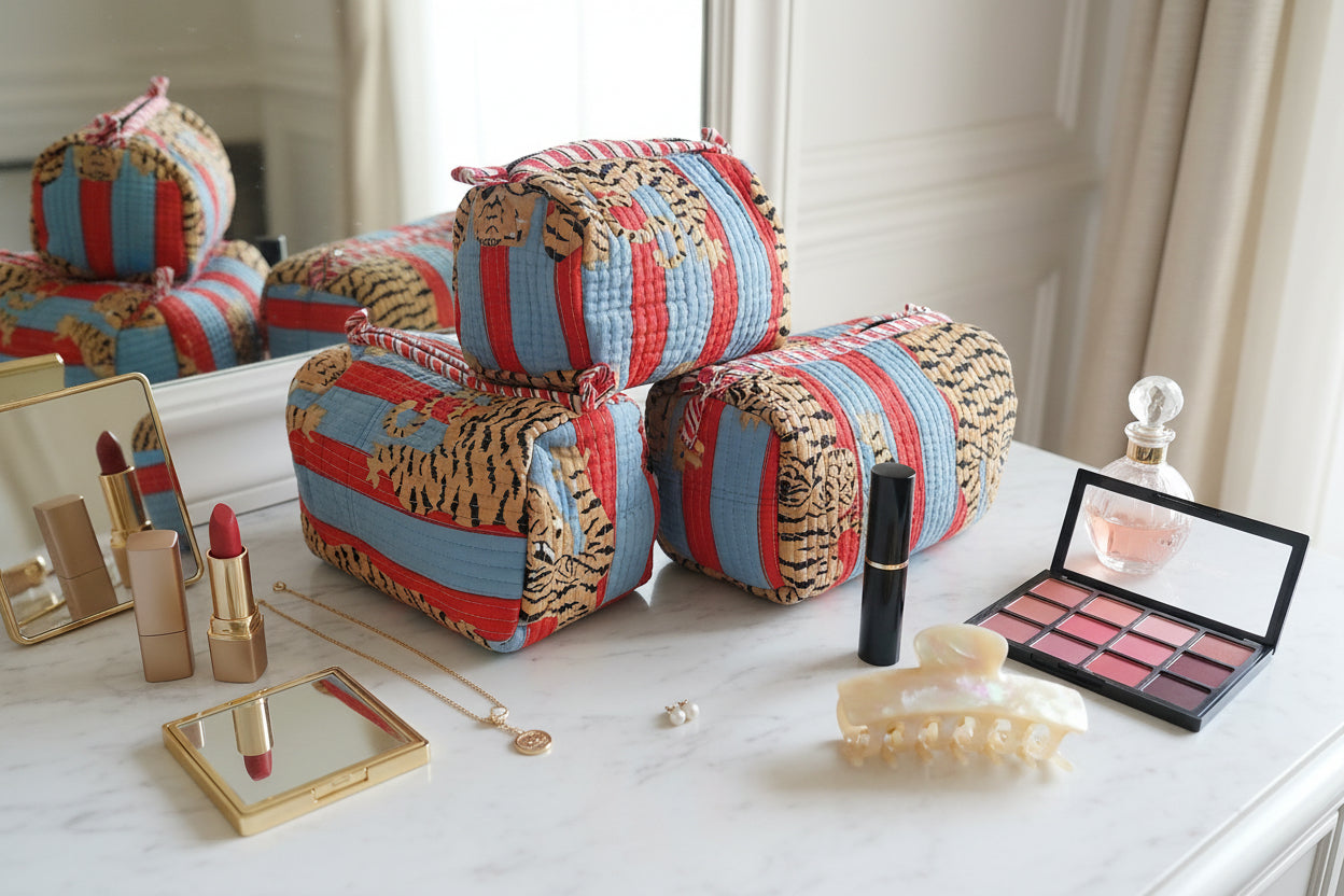 STRIPED POUCHES ( SET OF 3 )
