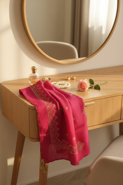 RED CLASSIC EMBROIDERED STOLE