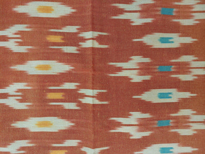 ORANGE POCHAMPALLY IKAT KING COTTON BEDSHEET SET