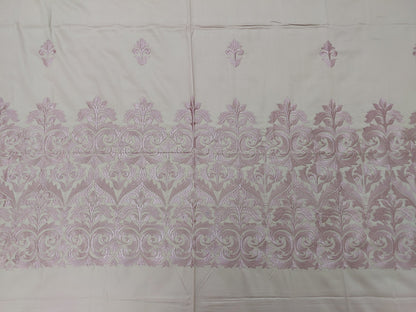 LAVENDER EMBROIDERED KING COTTON BEDSHEET SET