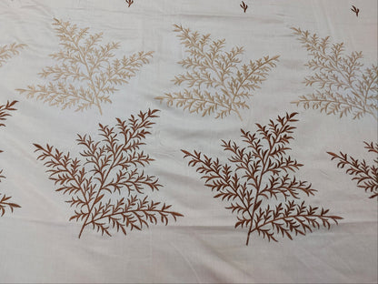 OFF WHITE EMBROIDERED KING COTTON BEDSHEET SET