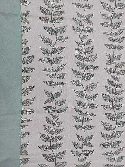 PISTA GREEN BORDER KING COTTON BEDSHEET SET