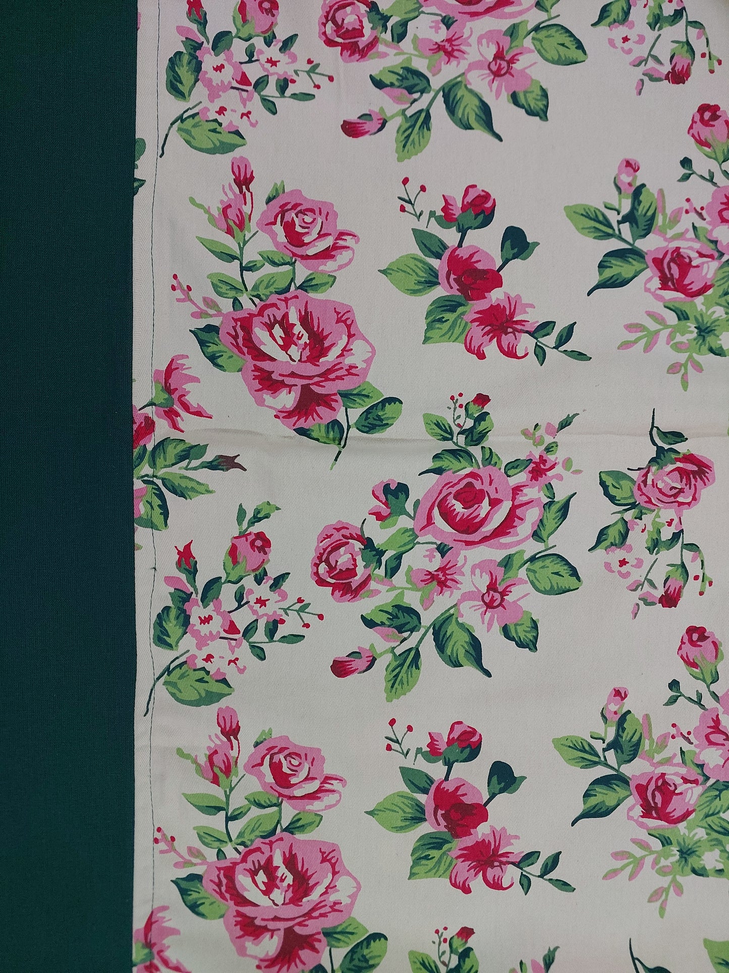 BOTTLE GREEN BORDER KING COTTON BEDSHEET SET
