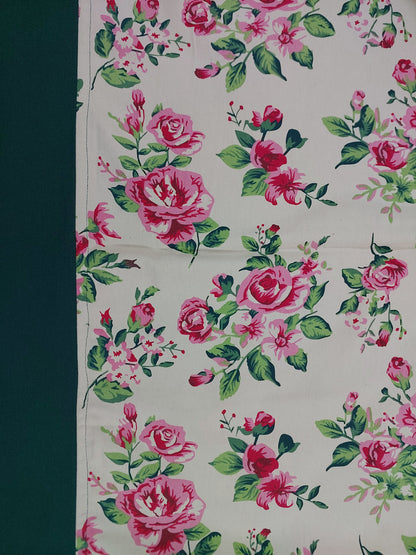 BOTTLE GREEN BORDER KING COTTON BEDSHEET SET