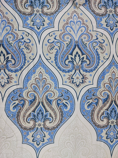 BLUE FLORAL KING BAMBOO BEDSHEET SET