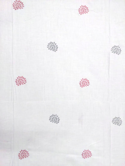 WHITE PERCALE COTTON EMBROIDERY KING BEDSHEET