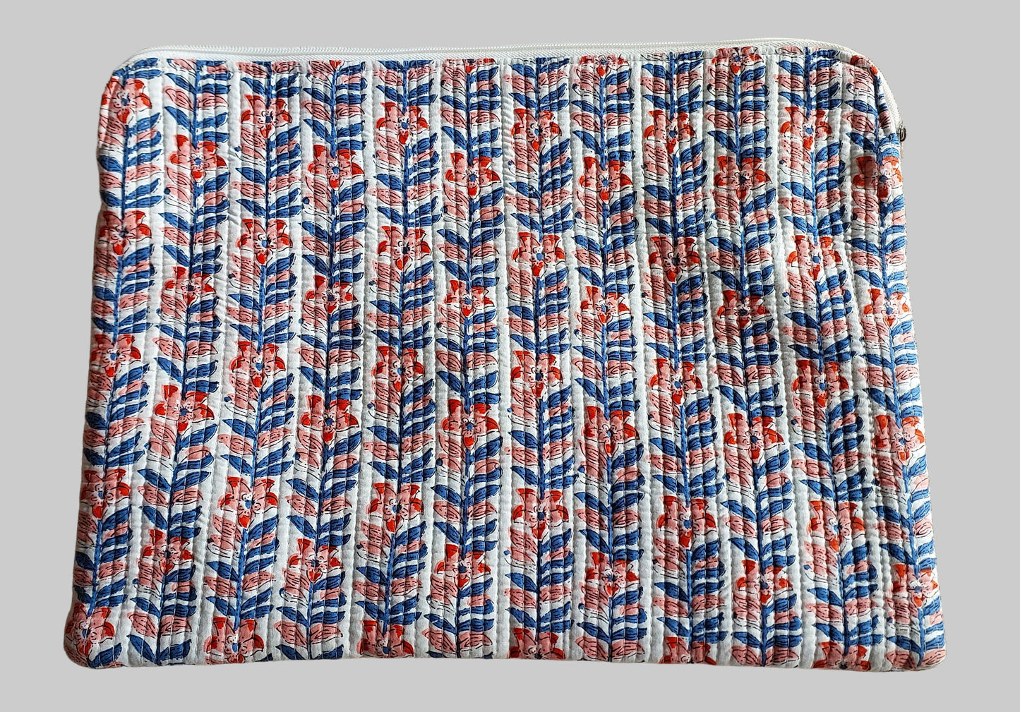 RED & BLUE FLORAL LAPTOP SLEEVE