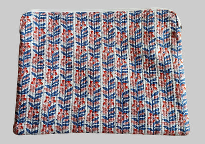 RED & BLUE FLORAL LAPTOP SLEEVE