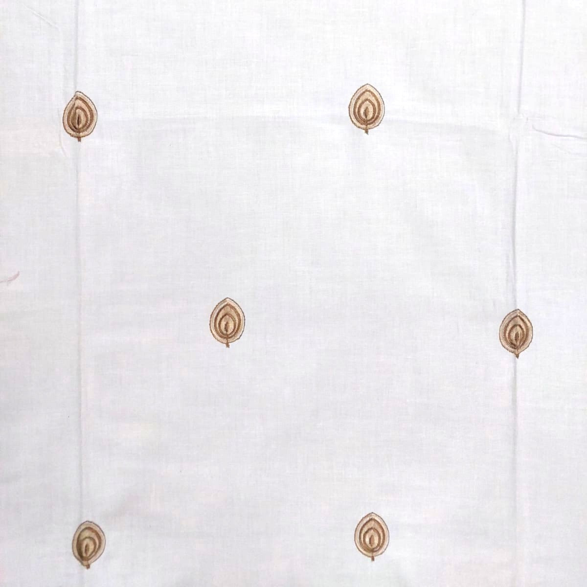 CREAM GLACE COTTON EMBROIDERY KING BEDSHEET
