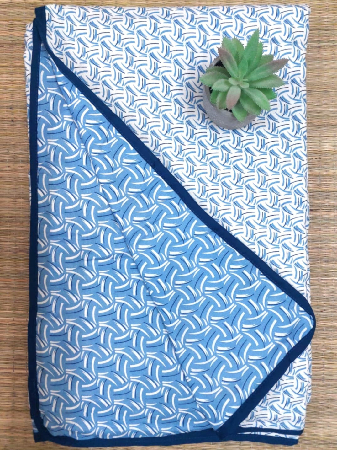 BLUE & WHITE REVERSIBLE DOHAR