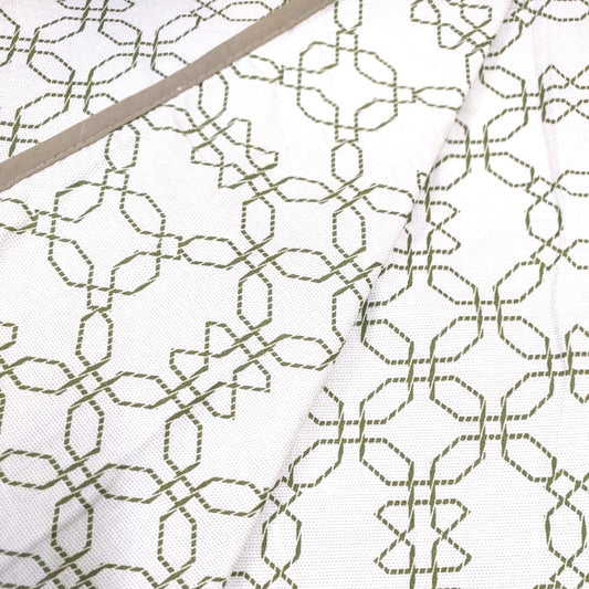 WHITE & GREEN GEOMETRICAL REVERSIBLE DOHAR