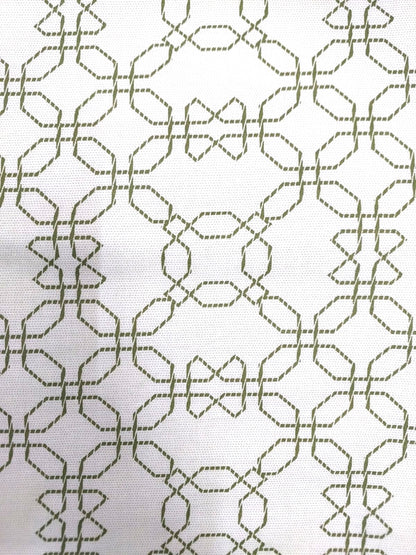 WHITE & GREEN GEOMETRICAL REVERSIBLE DOHAR