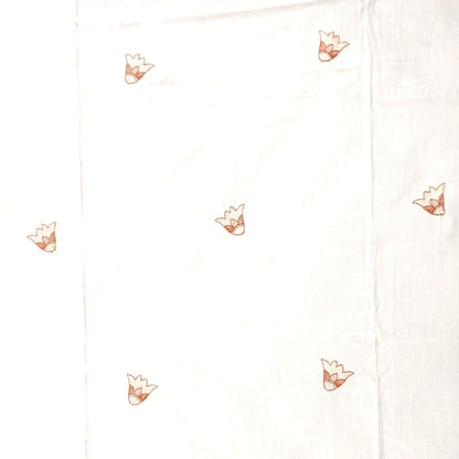 PEACH GLACE COTTON EMBROIDERY KING BEDSHEET