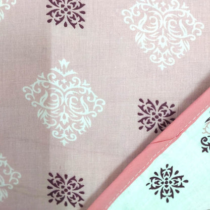 PINK & WHITE FLORAL REVERSIBLE DOHAR