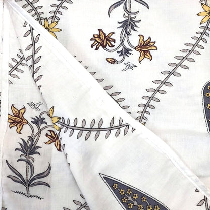 WHITE & GREY JAAL REVERSIBLE DOHAR ( SET OF 2 )