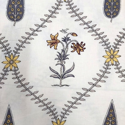 WHITE & GREY JAAL REVERSIBLE DOHAR ( SET OF 2 )