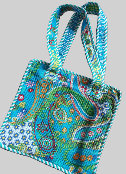 BLUE SMALL HAND BAG