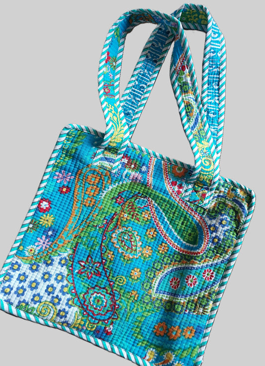 BLUE SMALL HAND BAG