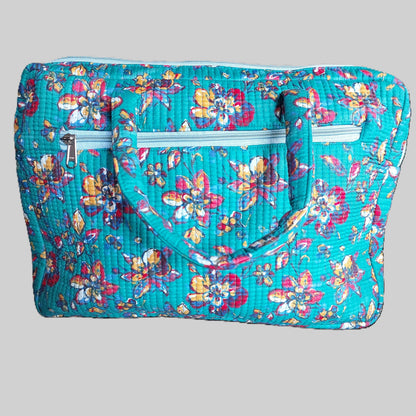 BLUE BLOCK PRINTED LAPTOP BAG