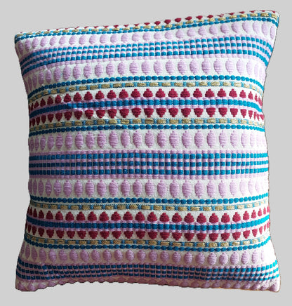RED & LAVENDER CUSHION COVERS ( SET OF 2 )