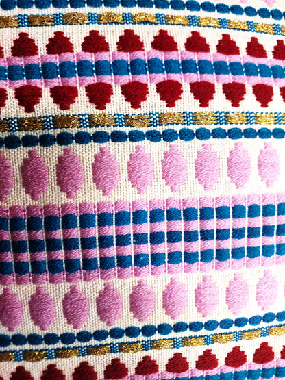 RED & LAVENDER CUSHION COVERS ( SET OF 2 )