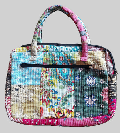 MULTICOLOURED BLOCK PRINTED LAPTOP BAG
