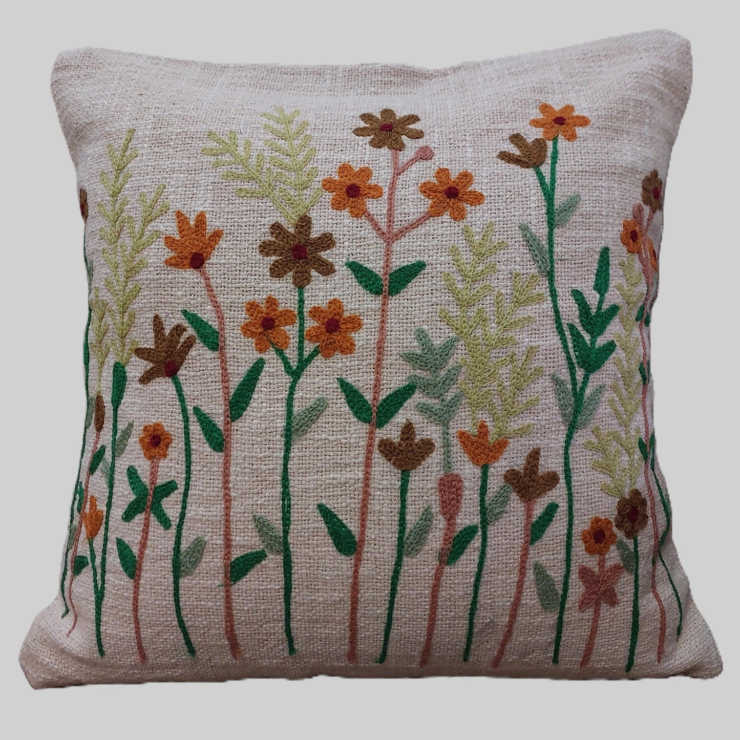 EMBROIDERED - FLORAL CUSHION COVERS ( SET OF 2 )
