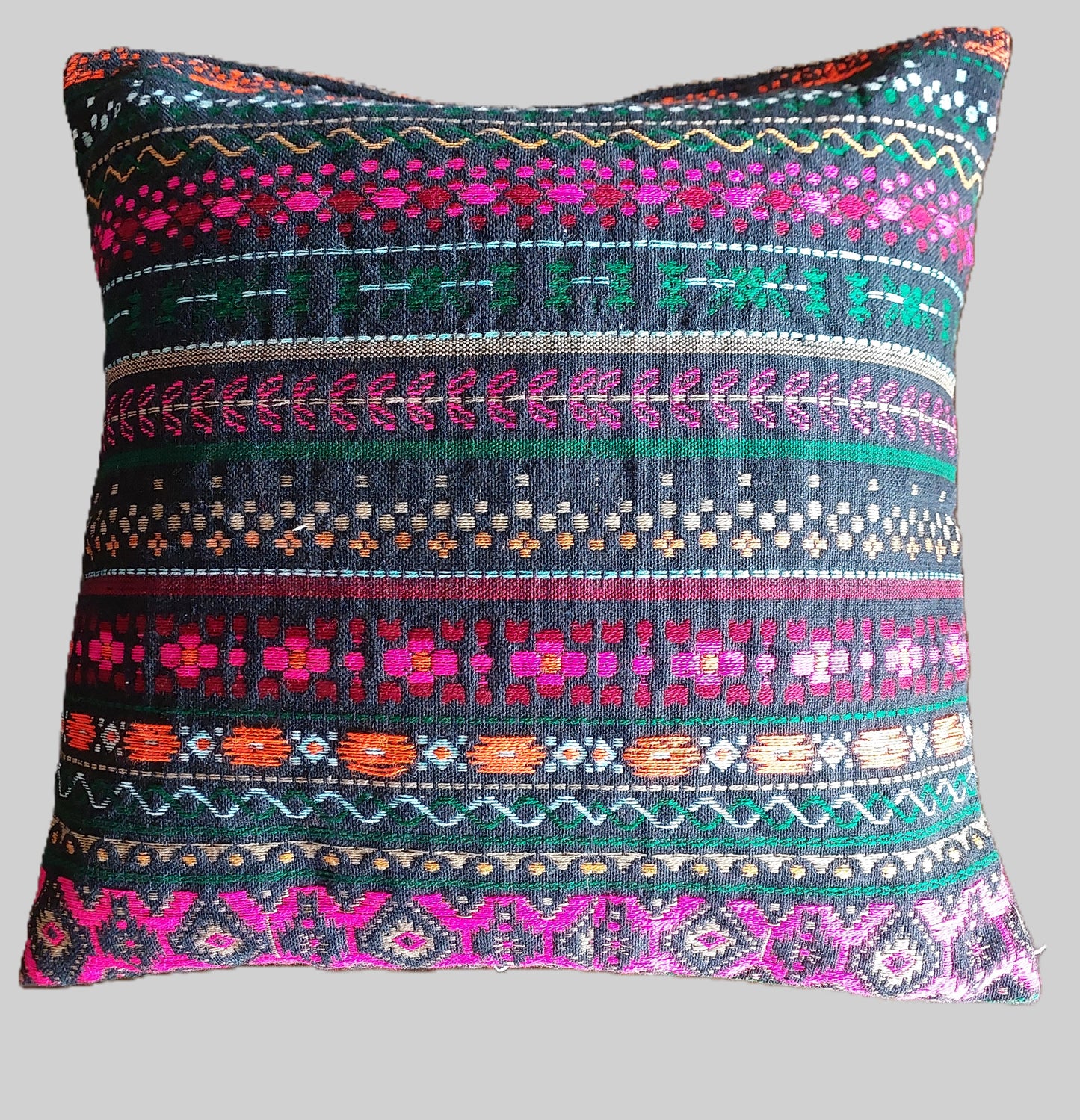 BLACK & PINK CUSHION COVERS ( SET OF 2 )